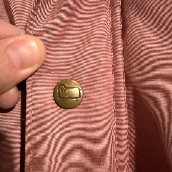 VTG Woolrich Woman Pink Mountain Parka Jacket Wool Plaid Lined Hooded Large USA - Picture 3 of 11